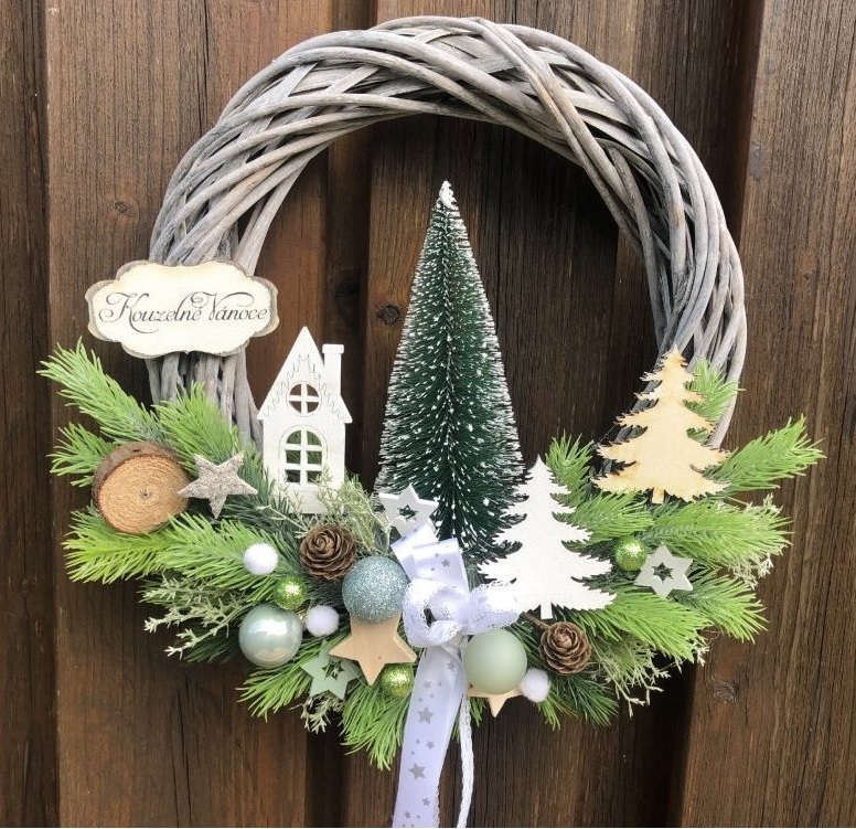 Keramický adventní věnec na stůl